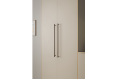 Greep MANOR LONG BA640 L694 alu + zamak mat bronze